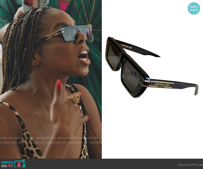 Christian Dior Rectangle Sunglasses worn by  on The Real Housewives Ultimate Girls Trip