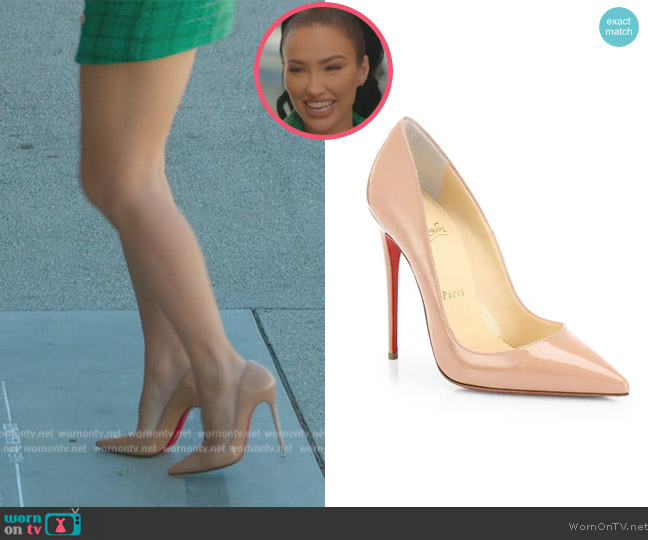 So Kate 120 Patent Leather Pumps by Christian Louboutin worn by Bre Tiesi on Selling Sunset