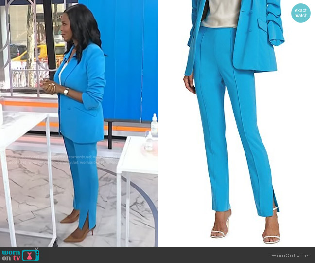 Cinq a Sept Brianne Pintuck Crepe Pants worn by Dr. Michelle F. Henry on Today