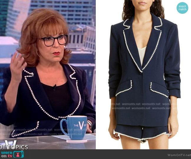 Cinq a Sept Gracey Ruched Sleeve Blazer worn by Joy Behar on The View