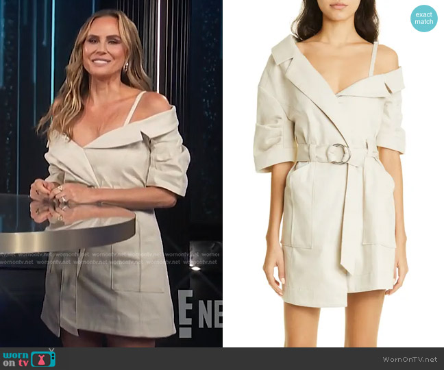 WornOnTV: Keltie’s beige asymmetric belted dress on E! News | Keltie ...