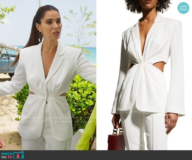 Cinq a Sept Regine Cutout Blazer worn by Elena Roarke (Roselyn Sanchez) on Fantasy Island