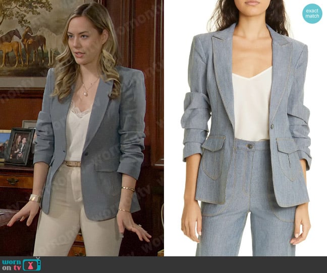 Cinq a Sept Louisa Blazer worn by Hope Logan (Annika Noelle) on The Bold and the Beautiful