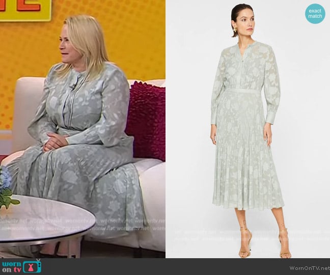 Club Monaco Pleated Shirt Dress worn by Patricia Arquette on Today