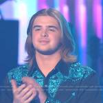 Colin Stough’s embroidered western shirt on American Idol