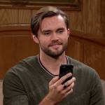 Colin’s green crewneck sweater on Days of our Lives