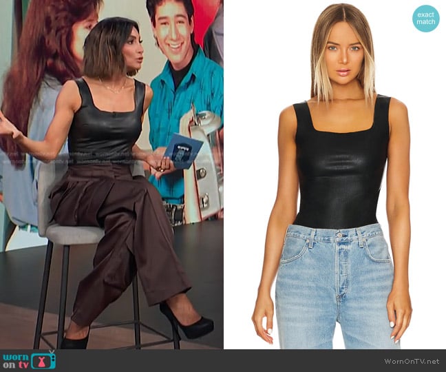 Commando Square Neck Bodysuit worn by Courtney Lopez on E! News