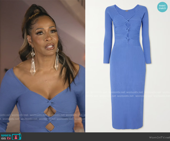 Cult Gaia Melissa Knit Dress worn by Sheree Whitefield on The Real Housewives of Atlanta