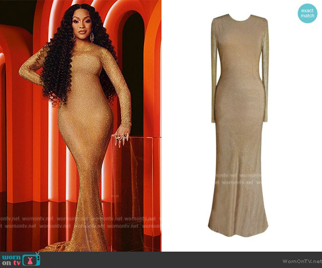 Cult Mia Marylin Long Sleeve Maxi Dress worn by Drew Sidora on The Real Housewives of Atlanta