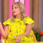 Melissa Peterman’s yellow floral print dress on Sherri