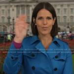 Dana Jacobson’s blue trench coat on CBS Mornings