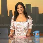 Darlene Rodriguez’s white floral puff sleeve dress on Today