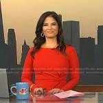 Darlene Rodriguez’s red twist detail dress on Today