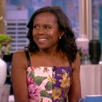 Deborah Roberts’ floral jacquard patchwork dress on The View