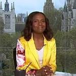 Deborah’s yellow floral blazer on Good Morning America