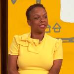 Delana Wardlaw’s yellow bow embellished dress on The Drew Barrymore Show