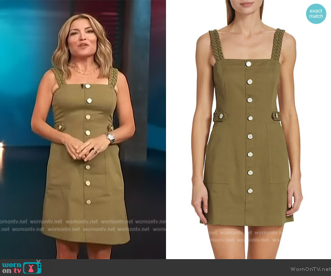 WornOnTV: Kit’s green button down sleeveless dress on Access Hollywood ...