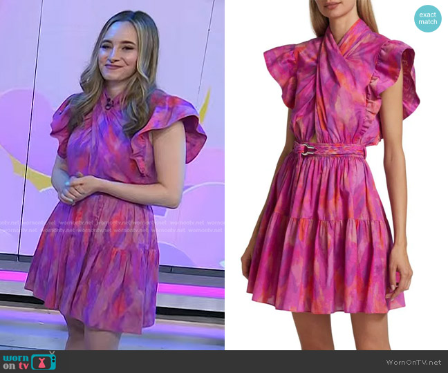 WornOnTV: Lexie Sachs’s pink ruffle twist mini dress on Today | Clothes ...