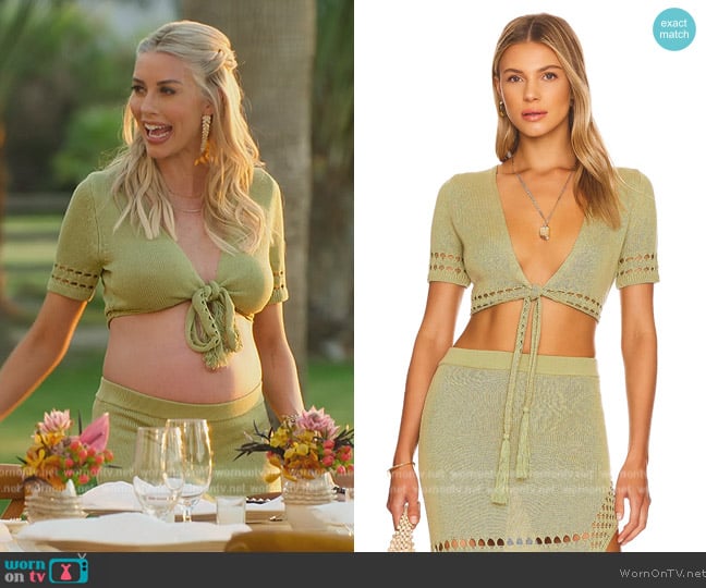 Devon Windsor Nirvana Top worn by Heather Rae Young on Selling Sunset