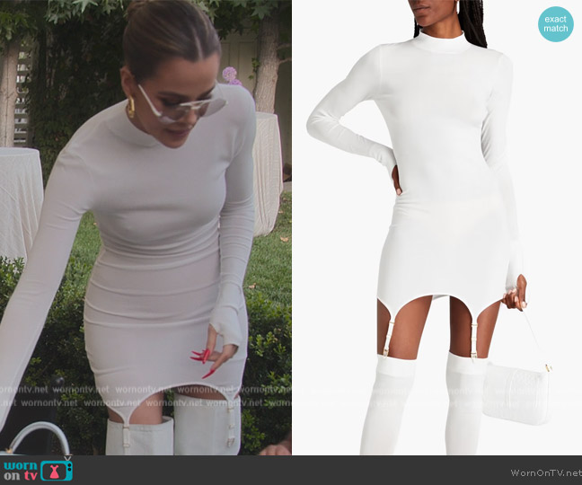 WornOnTV: Khloe's white mesh mini dress on The Kardashians, Khloe  Kardashian