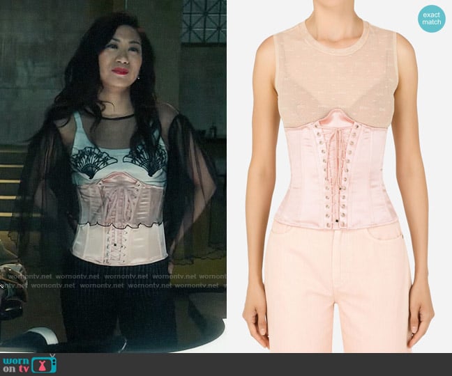 Dolce & Gabbana Satin bustier belt worn by Melody Bayani (Liza Lapira) on The Equalizer