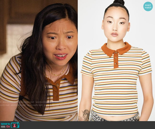 Dolls Kill Yolo Polo worn by Nora Lum (Awkwafina) on Awkwafina is Nora From Queens