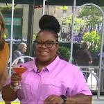 Dominique Charles’s pink utility jumpsuit on Today