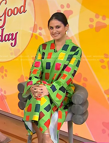 Donna’s multicolor check dress on Today