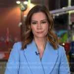 Rebecca’s blue double breasted coat on Good Morning America