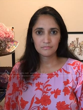 Dr. Kavita Patel’s pink floral top on NBC News Daily