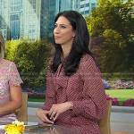 Dr. Natalie Azar’s polka dot tie-neck dress on Today