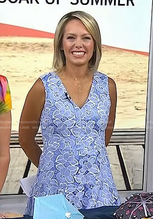 Dylan’s blue floral lace dress on Today