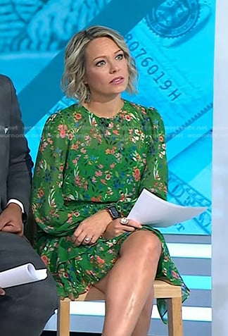 Dylan’s green floral dress on Today