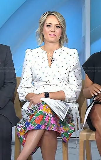 WornOnTV: Dylan’s white floral dress on Today | Dylan Dreyer | Clothes ...