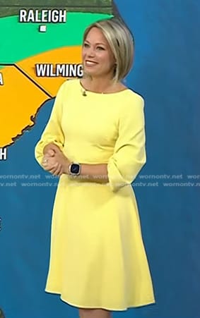 Dylan's yellow balloon sleeve dress on Today