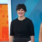 Elise Loehnen’s black short sleeve sweater on Today