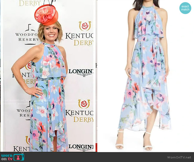 Eliza J Halter High/Low Midi Dress worn by Dylan Dreyer on Today