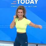 Eliza Shirazi’s blue leggings on Today