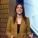 Erielle’s camel brown blazer and pants on Good Morning America