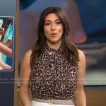 Erielle’s leopard tie neck top on Good Morning America