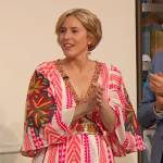 Erin Napier’s pink embroidered dress on The Drew Barrymore Show