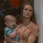 Esme’s orange floral button front top on General Hospital