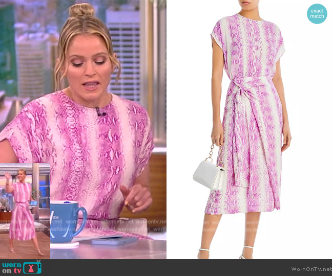 WornOnTV: Sara’s pink snakeskin print top and skirt on The View | Sara ...