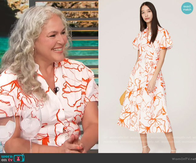 Eudon Choi Floral Shirt Dress worn by Lynnette Marrero on Access Hollywood