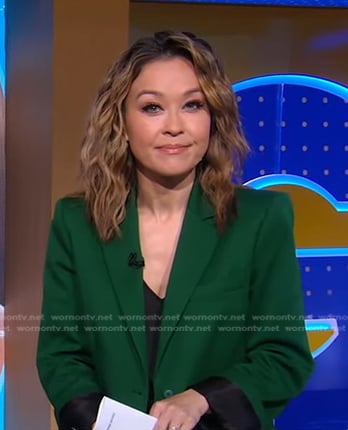 Eva’s green blazer on Good Morning America