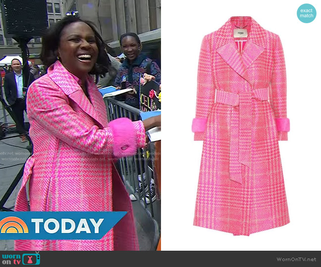 WornOnTV: Deborah Roberts’s pink plaid coat on Today | Clothes and ...