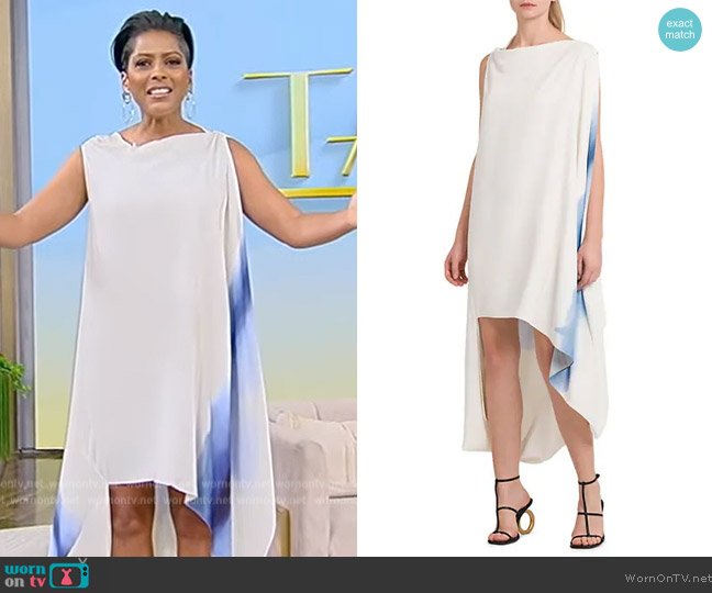 Ferragamo Sleeveless Asymmetric Dress worn by Tamron Hall on Tamron Hall Show