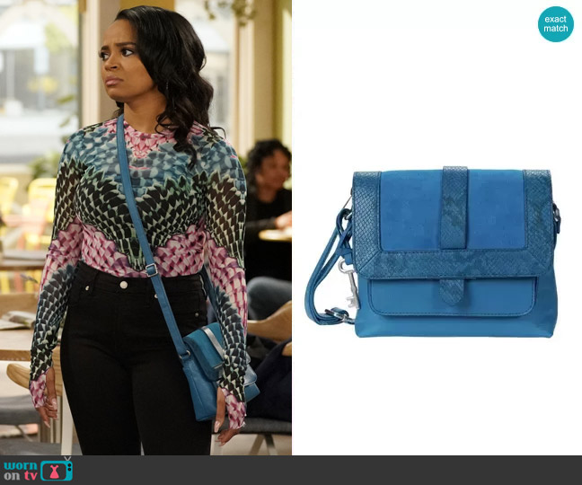 Fossil Kinley Bag in Lagoon worn by Randi (Kyla Pratt) on Call Me Kat