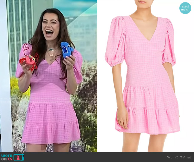 WornOnTV: Lindsey Peers’s pink gingham mini dress on Today | Clothes ...