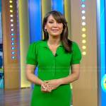 Ginger’s green ribbed polo dress on Good Morning America